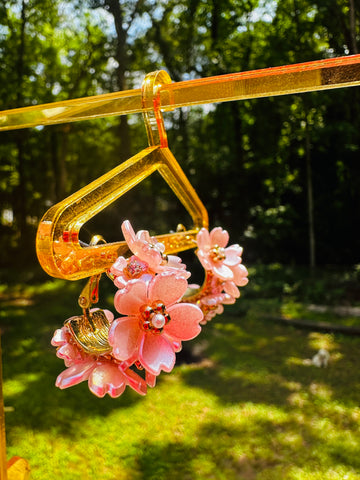 Multi Flower Hoop Earrings