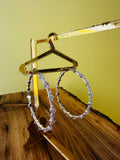 Clear Rhinestone Hoop Earrings