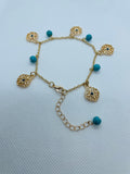 Double Blue Charm Anklet