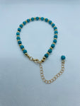 Double Blue Charm Anklet