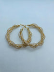 Twisted Gold plated Hoops