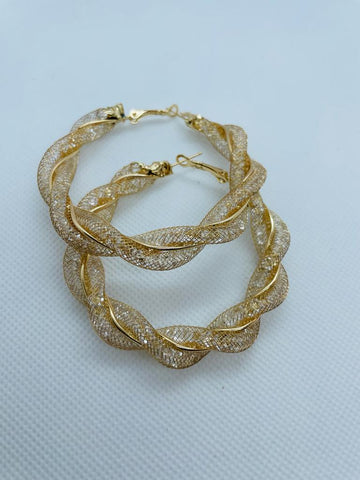 Twisted Gold plated Hoops