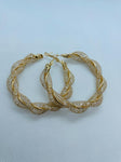 Twisted Gold plated Hoops