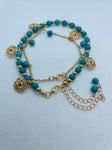 Double Blue Charm Anklet