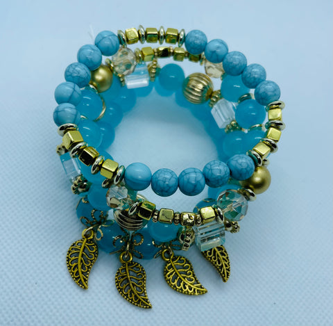 Boho Beaded Bracelet(Blue)